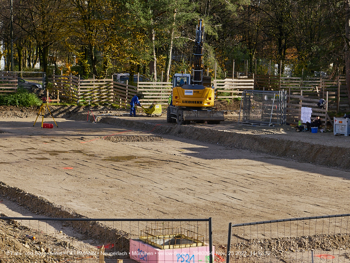 23.11.2022 - Baustelle an der Quiddestraße Haus für Kinder in Neuperlach